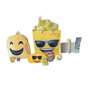 Emoticon Emoji Gift Basket Backpack Pencil Case Pen Erasers Plush Pillow